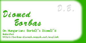 diomed borbas business card
